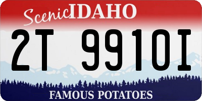 ID license plate 2T9910I