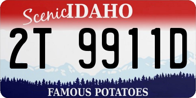 ID license plate 2T9911D