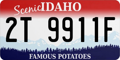 ID license plate 2T9911F