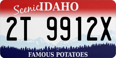 ID license plate 2T9912X