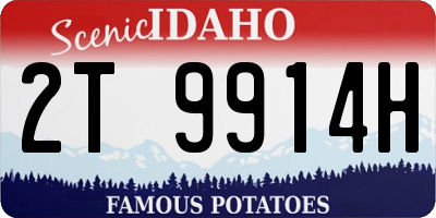 ID license plate 2T9914H