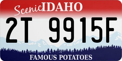 ID license plate 2T9915F