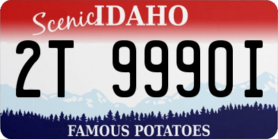 ID license plate 2T9990I