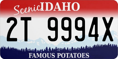 ID license plate 2T9994X