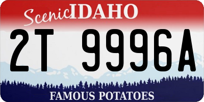ID license plate 2T9996A