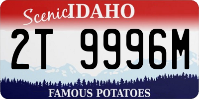 ID license plate 2T9996M