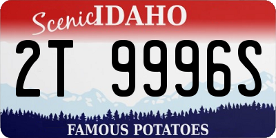 ID license plate 2T9996S