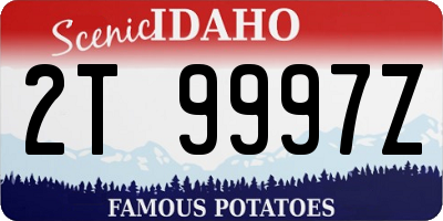 ID license plate 2T9997Z
