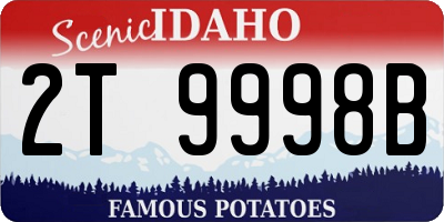 ID license plate 2T9998B