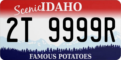 ID license plate 2T9999R