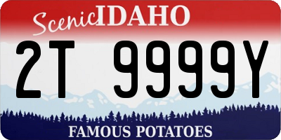 ID license plate 2T9999Y