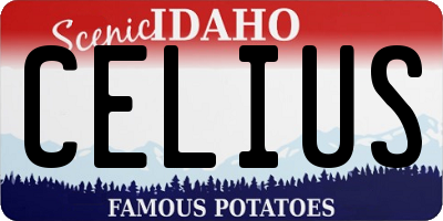 ID license plate CELIUS