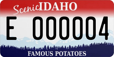 ID license plate E000004
