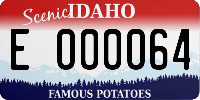 ID license plate E000064