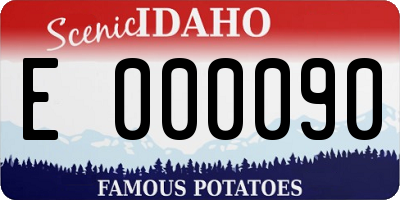ID license plate E000090