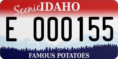 ID license plate E000155