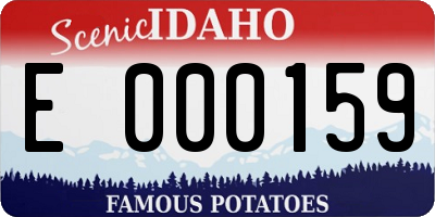ID license plate E000159