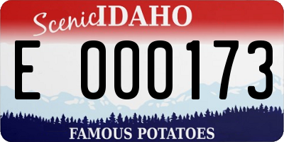 ID license plate E000173
