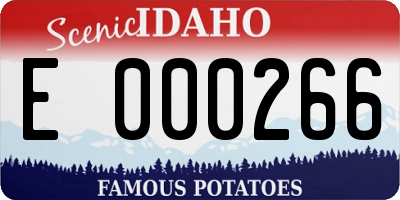 ID license plate E000266