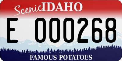 ID license plate E000268