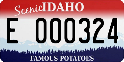 ID license plate E000324