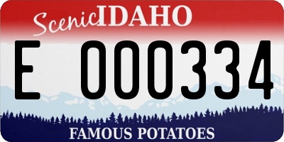 ID license plate E000334