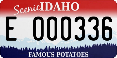 ID license plate E000336
