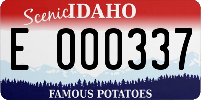 ID license plate E000337