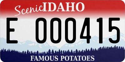 ID license plate E000415