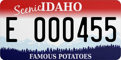ID license plate E000455