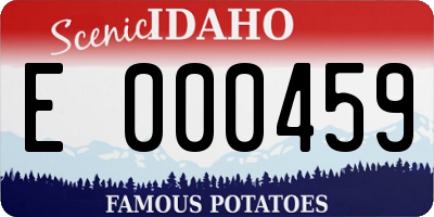 ID license plate E000459