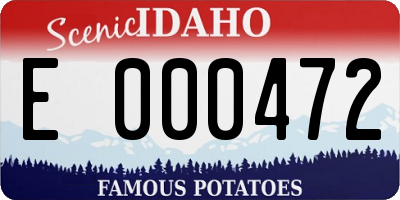 ID license plate E000472