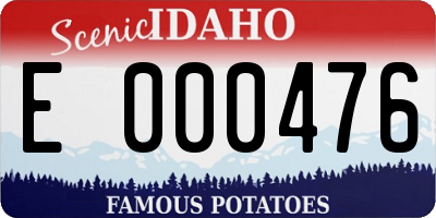 ID license plate E000476