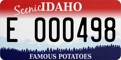 ID license plate E000498