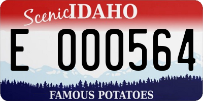 ID license plate E000564