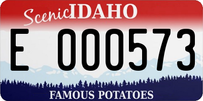 ID license plate E000573