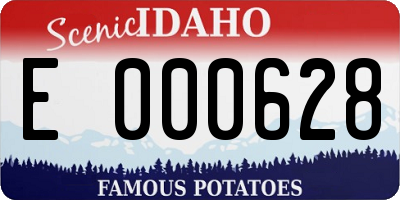 ID license plate E000628
