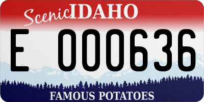 ID license plate E000636
