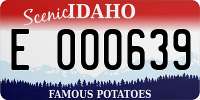 ID license plate E000639