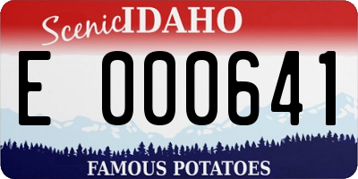 ID license plate E000641
