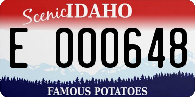 ID license plate E000648