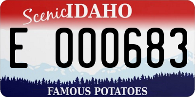 ID license plate E000683