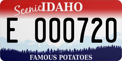 ID license plate E000720