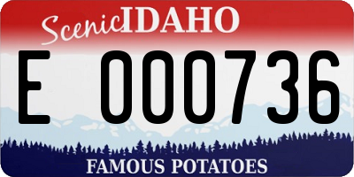 ID license plate E000736
