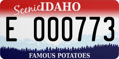 ID license plate E000773