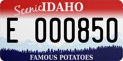 ID license plate E000850