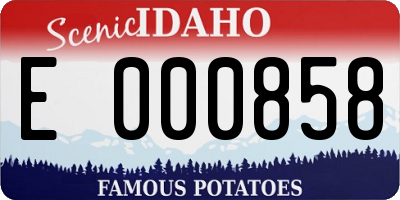 ID license plate E000858