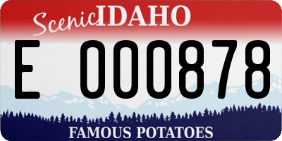 ID license plate E000878