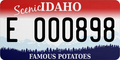 ID license plate E000898