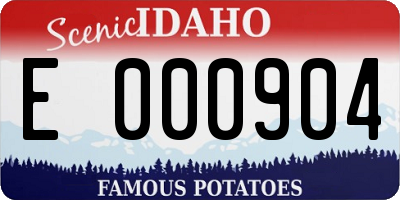 ID license plate E000904